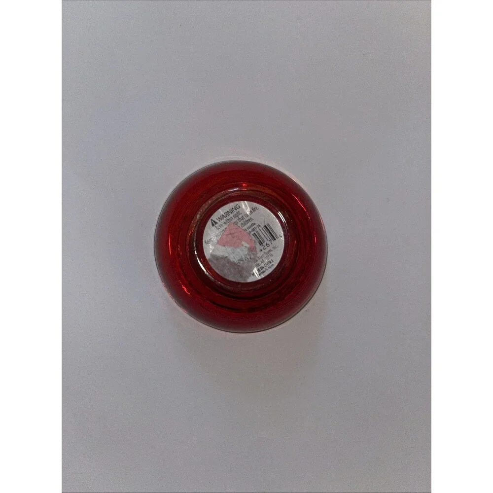 Red Art Glass Votive Candle Holders Round Modern Tealight Decor 3